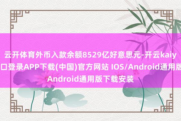 云开体育外币入款余额8529亿好意思元-开云kaiyun登录入口登录APP下载(中国)官方网站 IOS/Android通用版下载安装