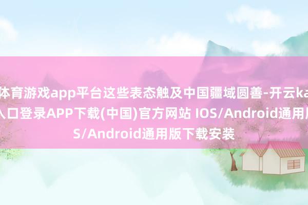 体育游戏app平台这些表态触及中国疆域圆善-开云kaiyun登录入口登录APP下载(中国)官方网站 IOS/Android通用版下载安装