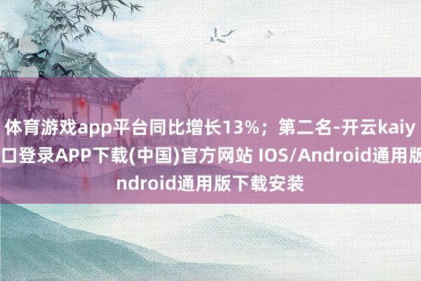 体育游戏app平台同比增长13%；第二名-开云kaiyun登录入口登录APP下载(中国)官方网站 IOS/Android通用版下载安装