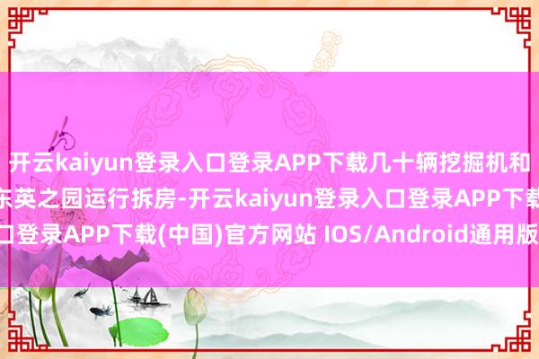开云kaiyun登录入口登录APP下载几十辆挖掘机和车子扬铃打饱读闯进广东英之园运行拆房-开云kaiyun登录入口登录APP下载(中国)官方网站 IOS/Android通用版下载安装