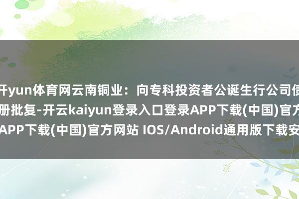 开yun体育网云南铜业：向专科投资者公诞生行公司债券获证监会承诺注册批复-开云kaiyun登录入口登录APP下载(中国)官方网站 IOS/Android通用版下载安装